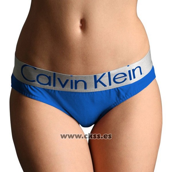 Slip Calvin Klein Mujer Steel Blateado Azul